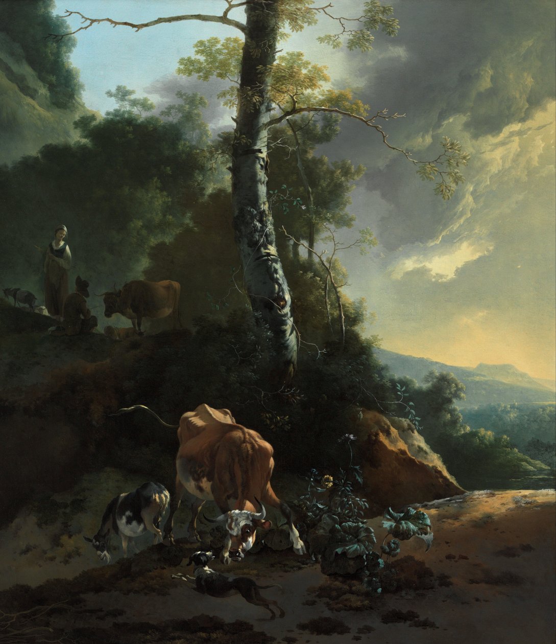 Landscape with Enraged Ox by Adam Pynacker