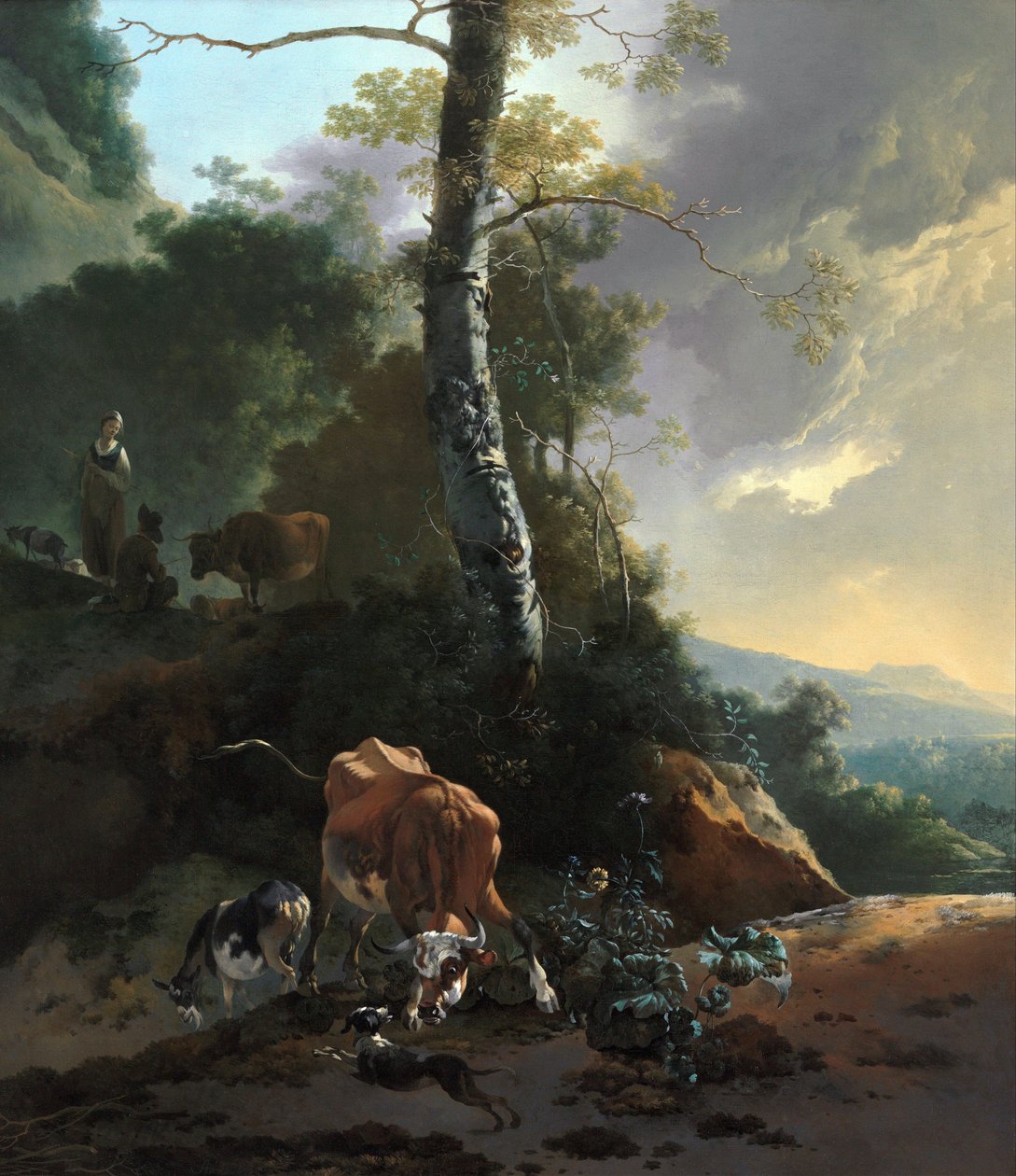 Landscape with Enraged Ox by Adam Pynacker