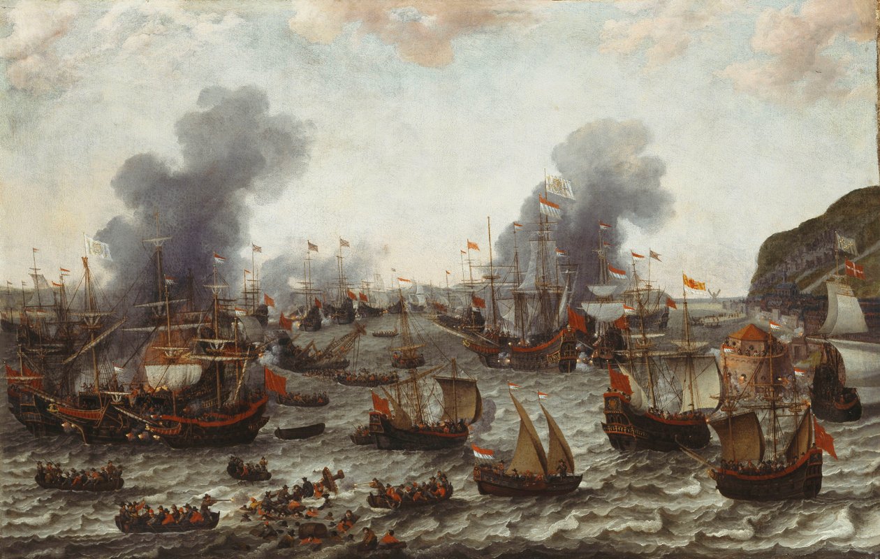 The Battle of Gibraltar, Between the Dutch and Spanish Fleets, 25th April 1607 by Adam Willaerts