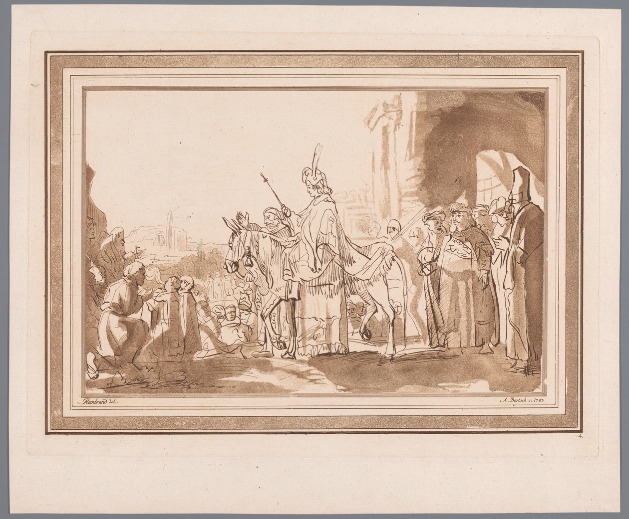 Solomon Riding on David's Donkey by Adam von Bartsch