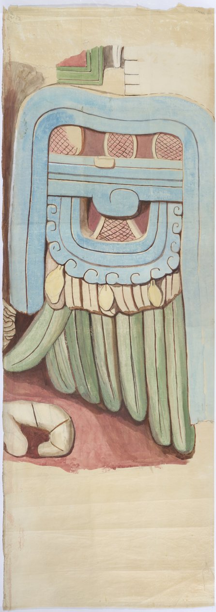 Copy of the stucco facade of the temple on the pyramid at Acanceh Full scale by Adela Breton