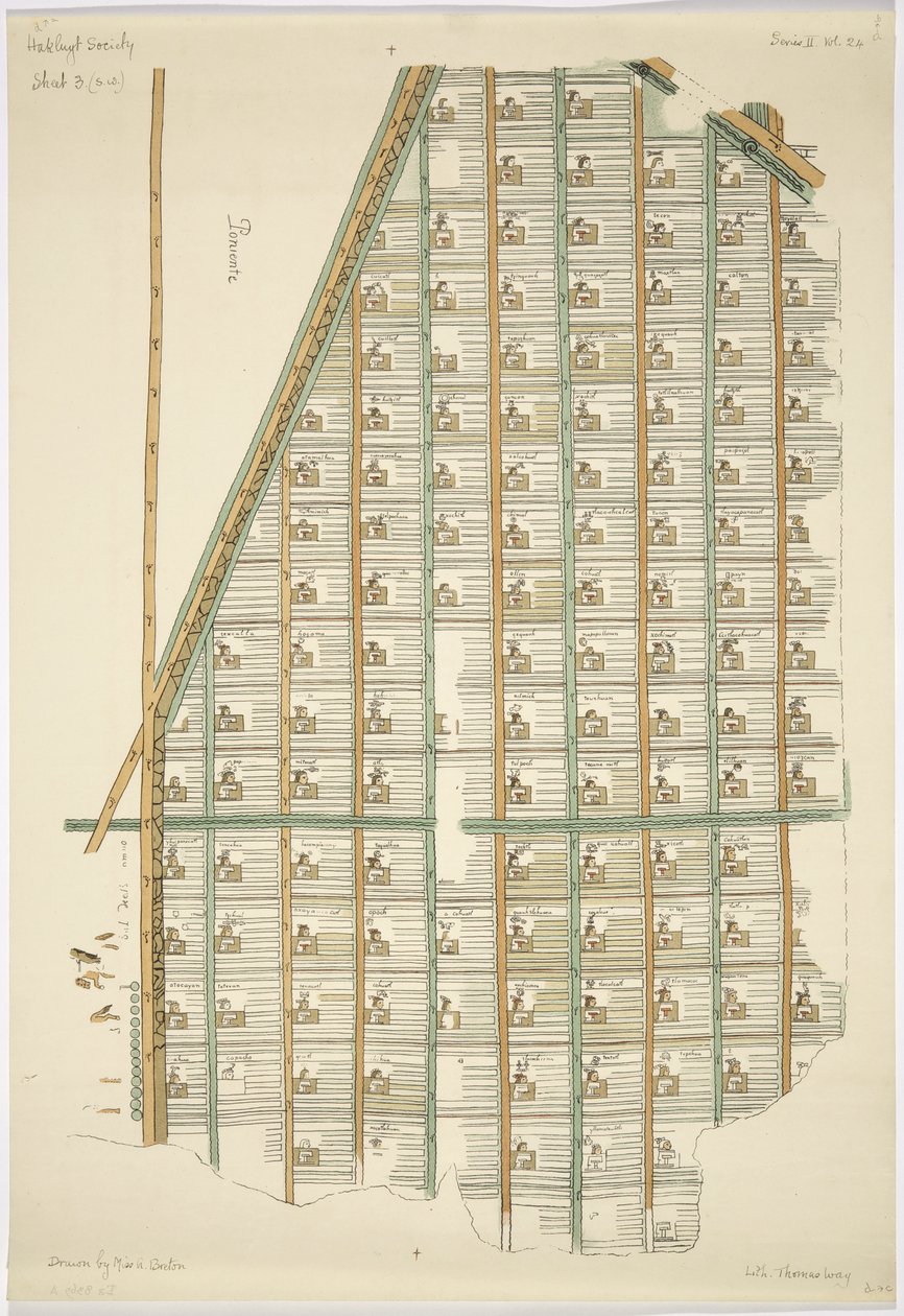 Printed copy of the Maguey Plan, in four parts by Adela Breton