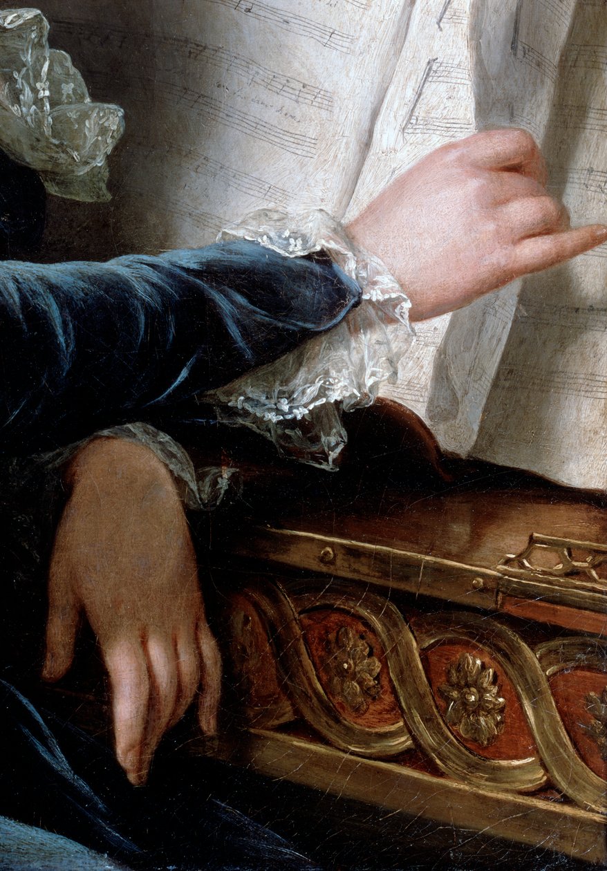 The Comtesse de Selve Making Music (detail) by Adelaide Labille Guiard