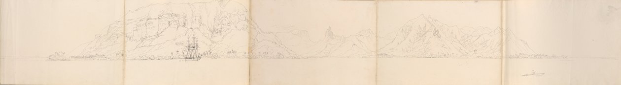 Panorama of Eimeo (Moorea), Society Islands by Admiral Sir Edward Gennys Fanshawe