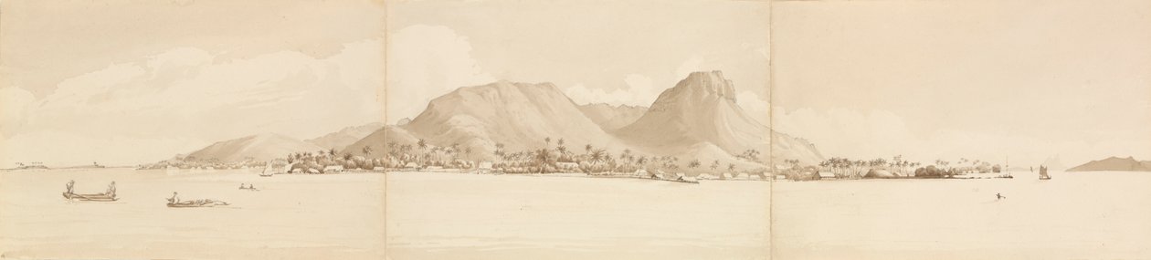 Panorama of Raiatea, Septr 1st 1849. Tahaa to the right [Society Islands] by Admiral Sir Edward Gennys Fanshawe
