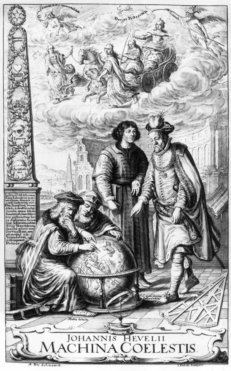 Frontispiece to Machina Coelestis by Johannes Hevelius, Engraved by Jeremias Falck, 1673 by Adolf Boy
