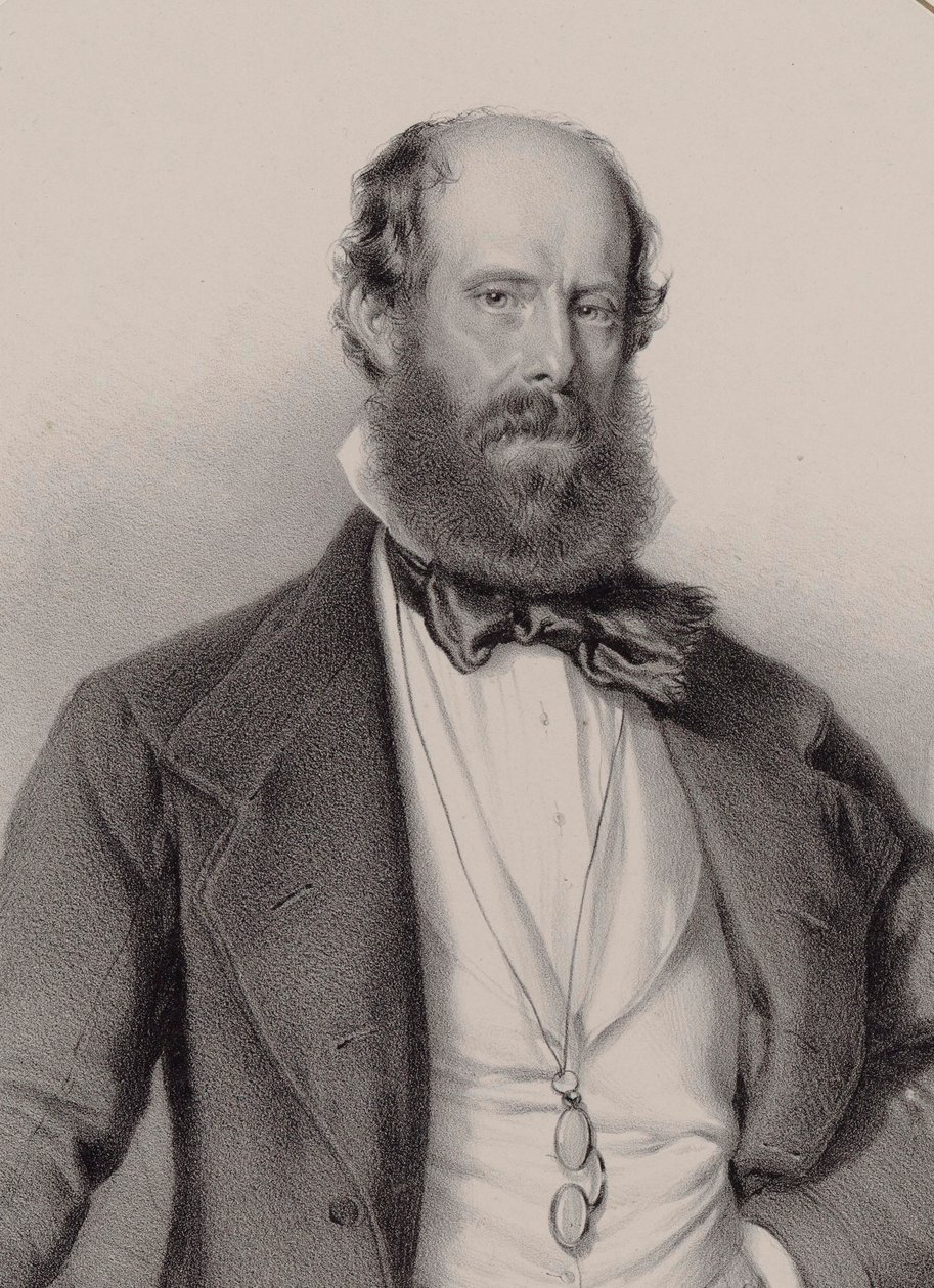Portrait of the composer Luigi Ricci 1805-1859 by Adolf Dauthage