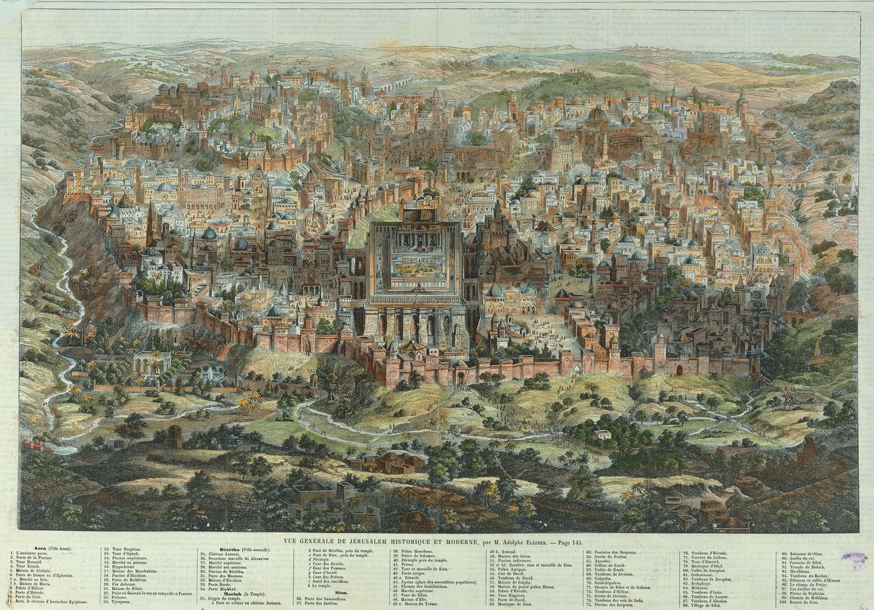 The Jerusalem Map by Adolf Eltzner