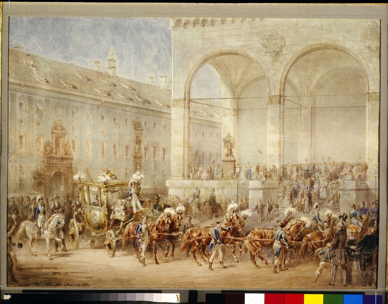 Departure Ceremony of Emperor Nicholas I by Adolf Jossifowitsch Charlemagne