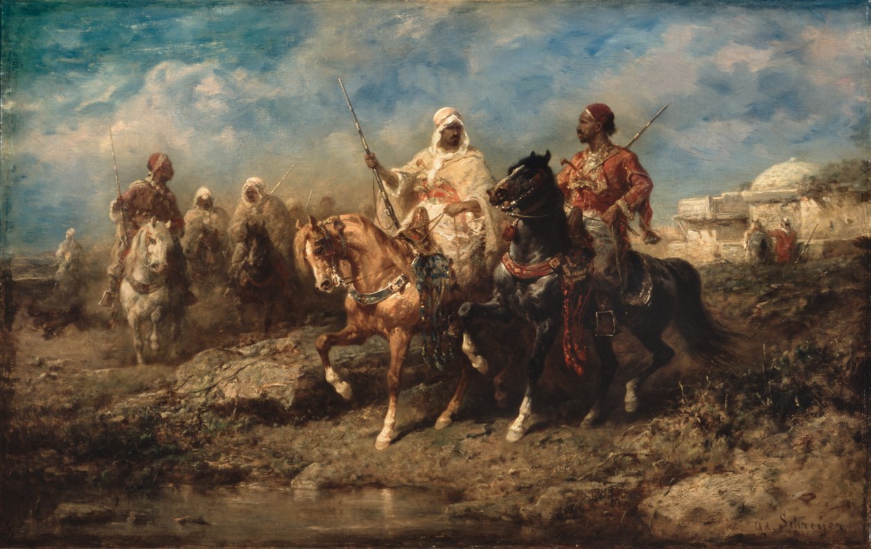 Arabs, Late 19th Century by Adolf Schreyer