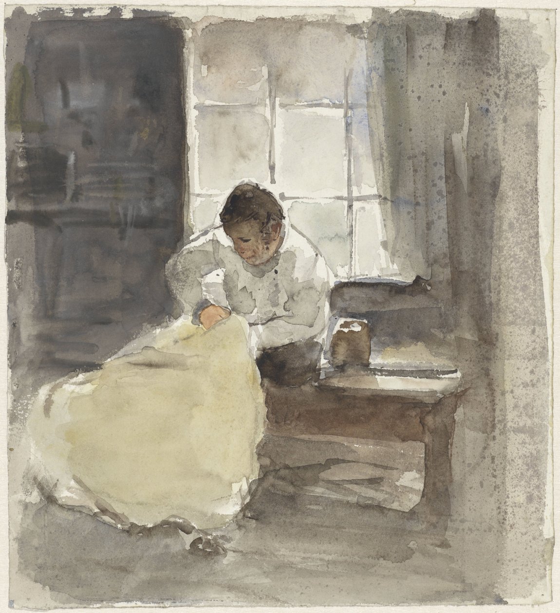 Seamstress by Adolf le Comte