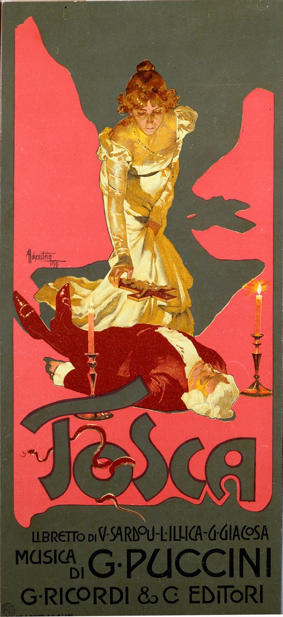 Poster in Liberty style for the opera 