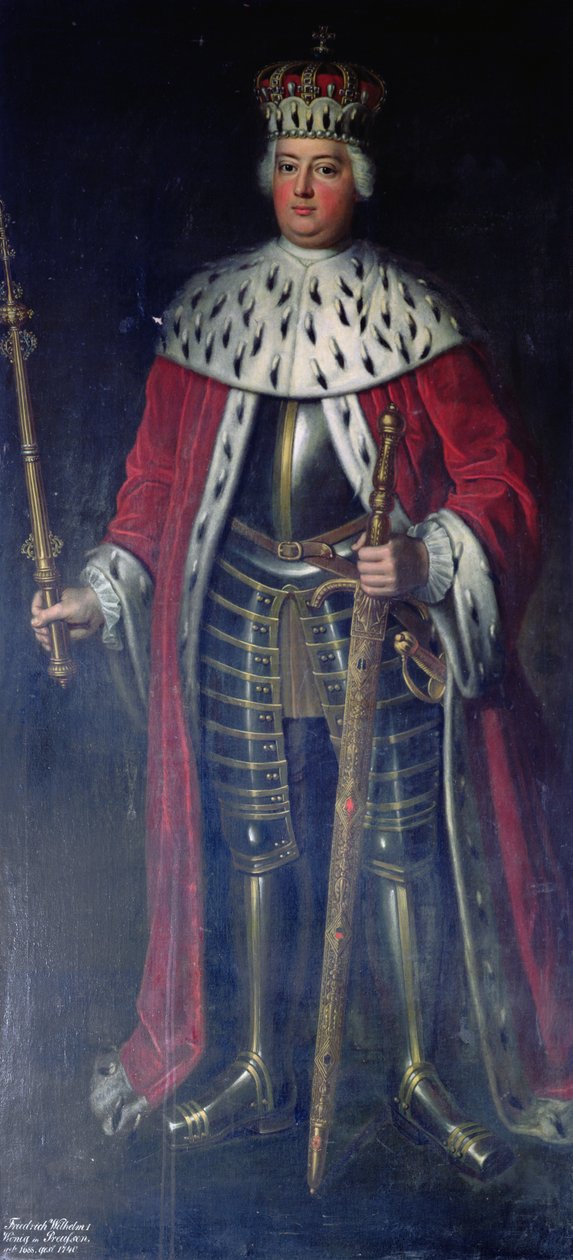 Frederick William I, King of Prussia in His Regalia by Adolph Menzel