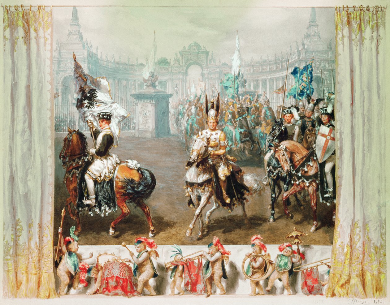 Knight Tournament by Adolph Menzel