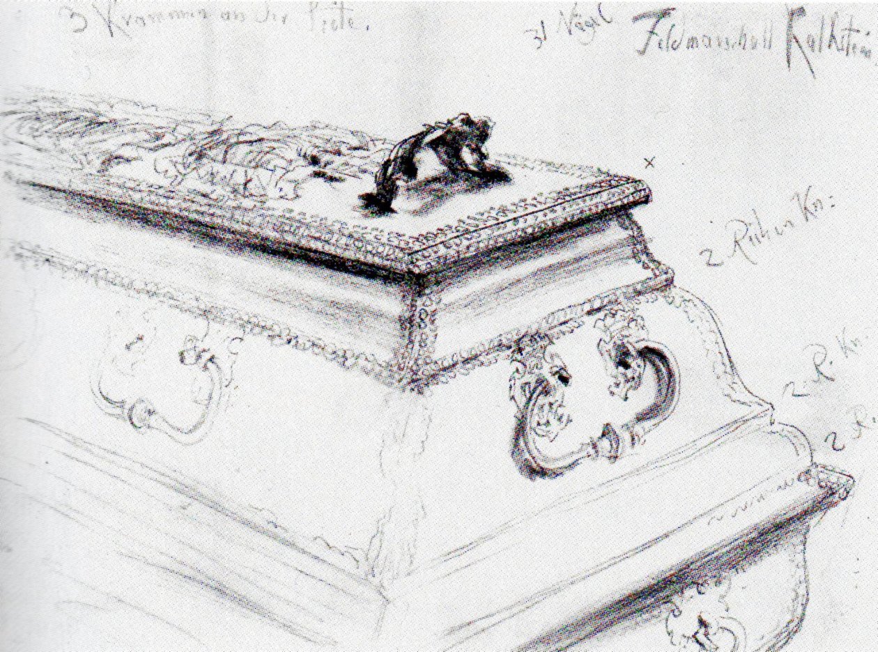 Coffin of Field Marshal von Kalckstein by Adolph Menzel