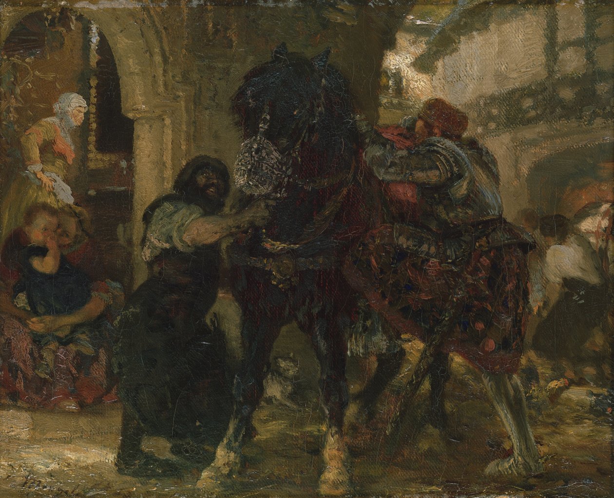 The Knight in the Smithy by Adolph Menzel