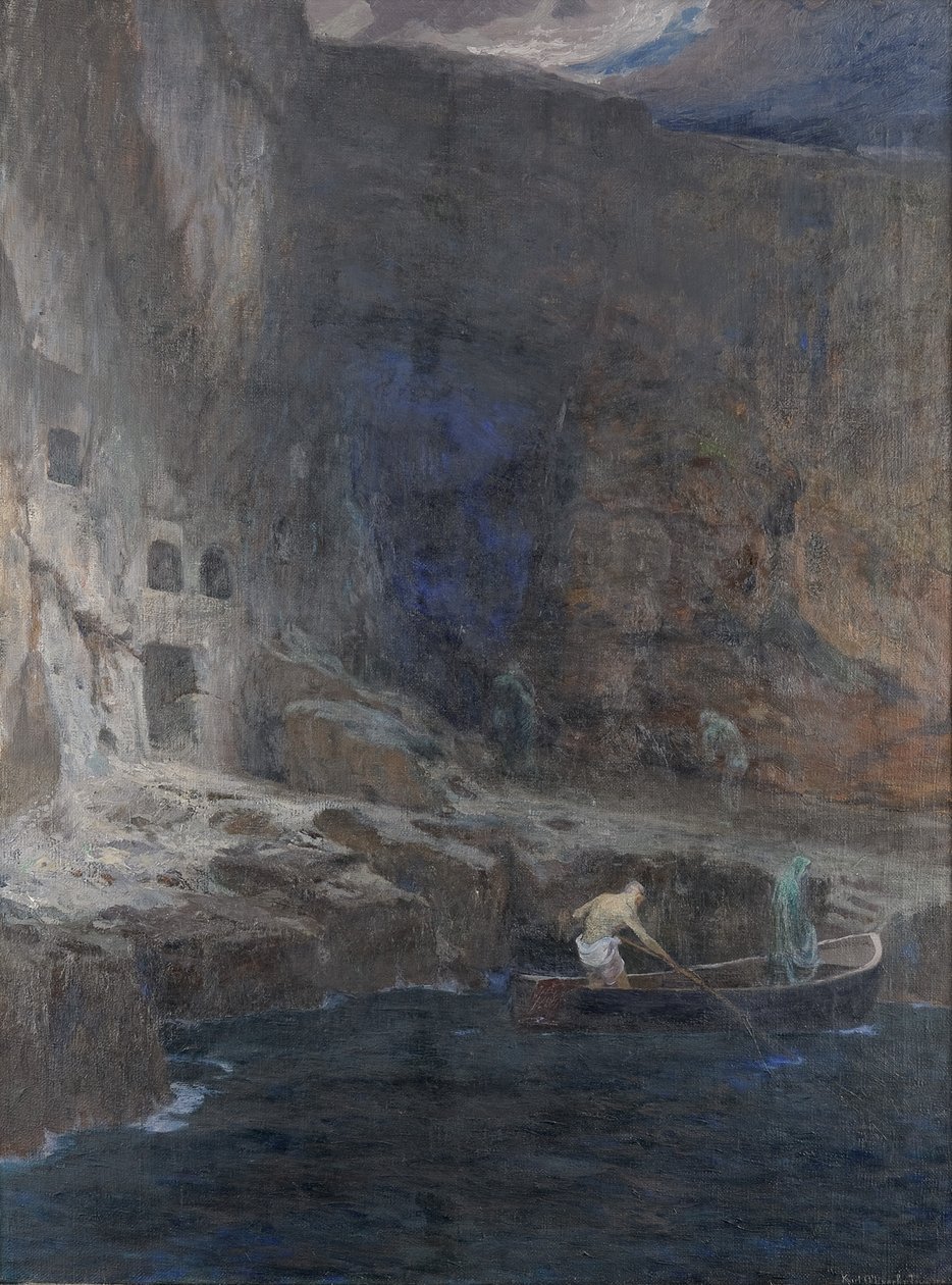 Detail of The Souls of Acheron by Adolf Hiremy Hirschl