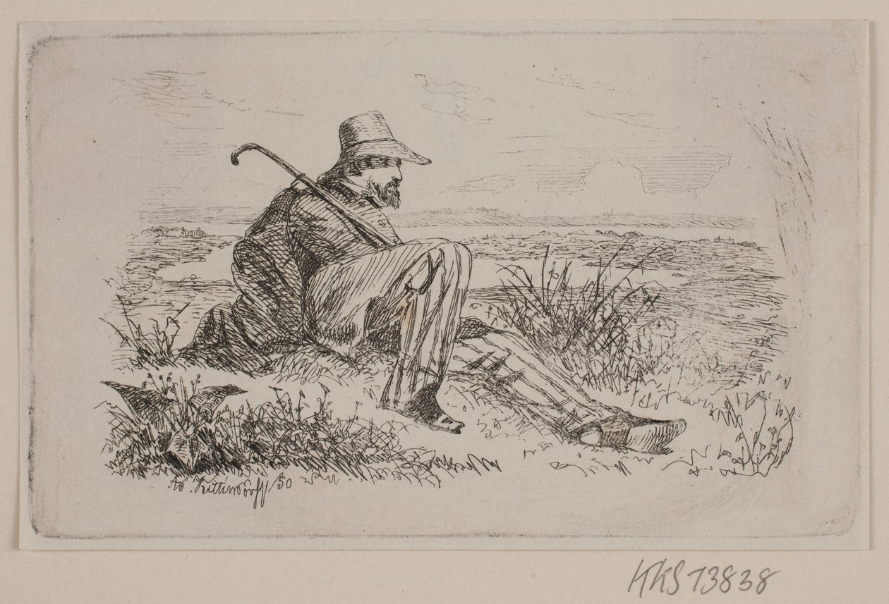 A Seated Wanderer by Johan Adolph Kittendorff