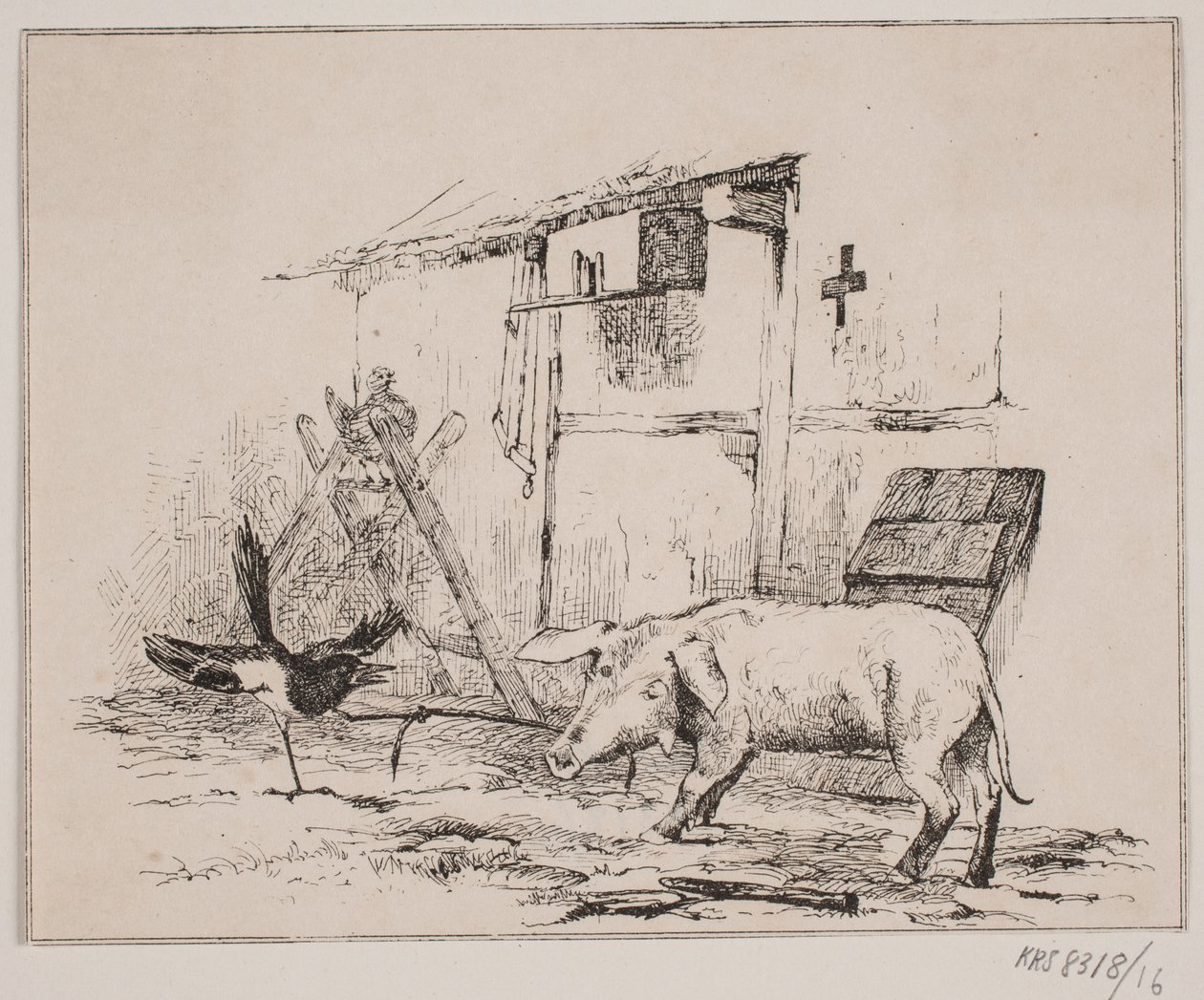 The Magpie and the Pig by Johan Adolph Kittendorff