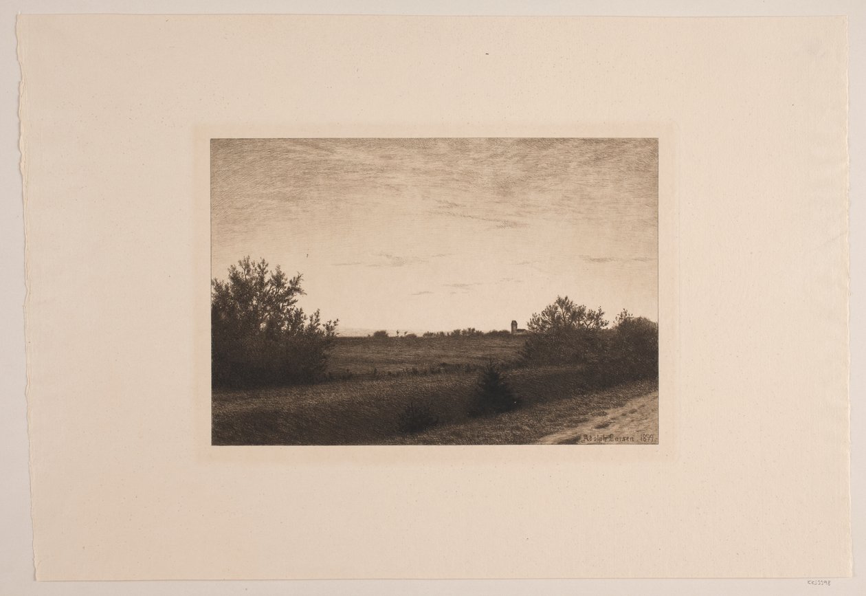 Summer Evening at Rødovre by Adolph Larsen