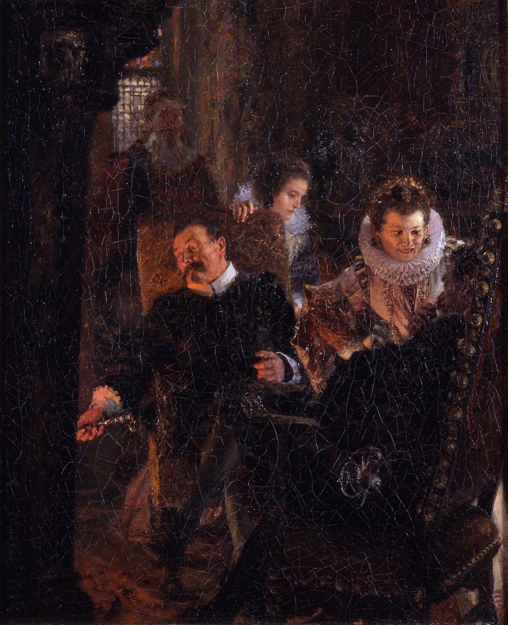 By the Fireplace by Adolph Menzel
