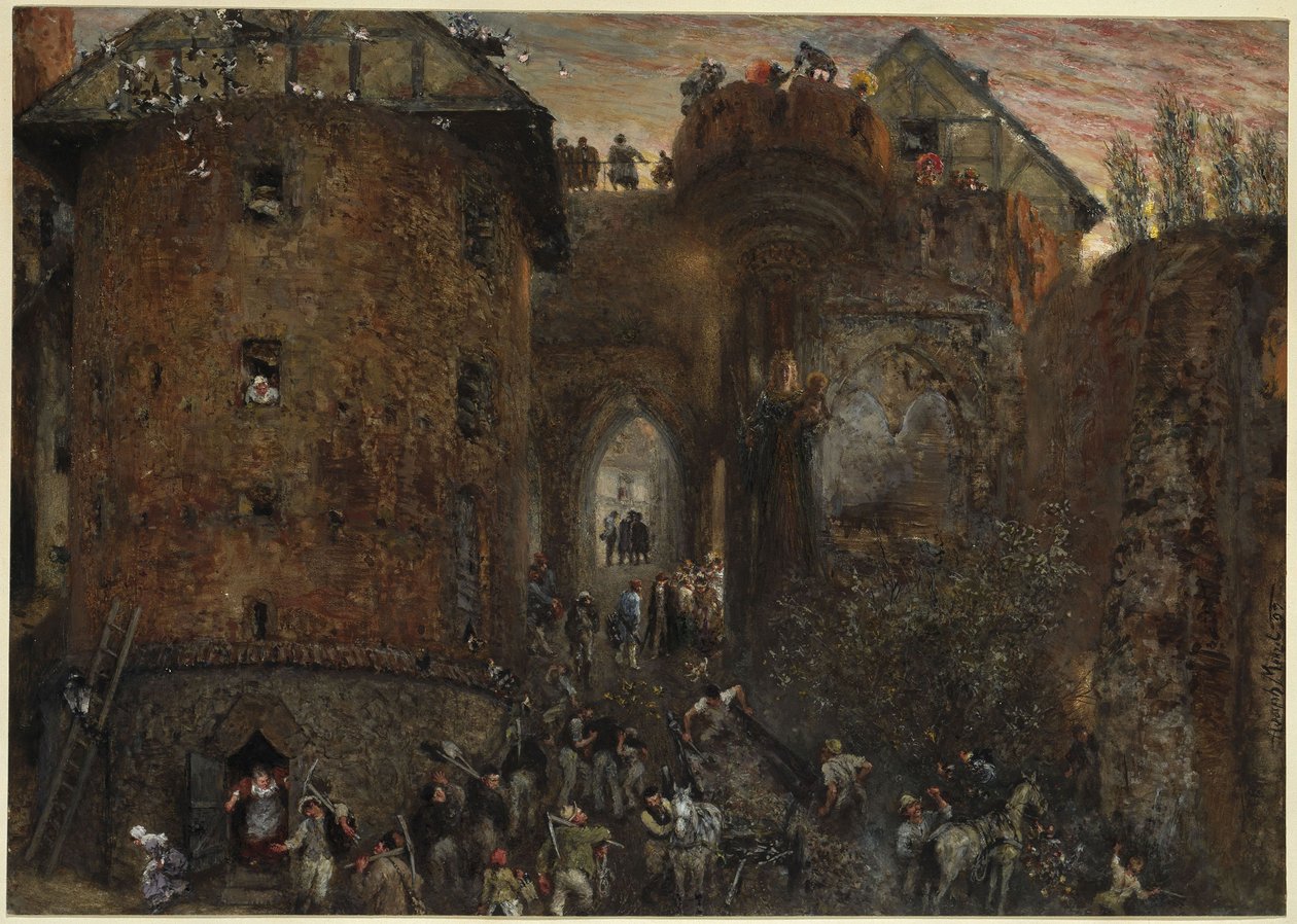 At the Marienburg by Adolph Menzel