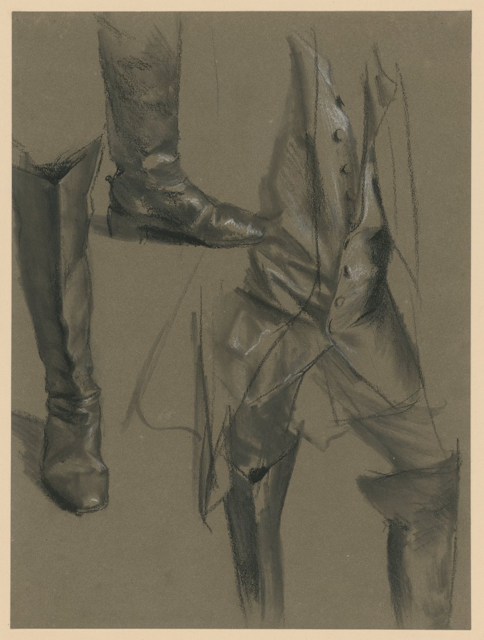 Legs of Frederick the Great. Preliminary Study for the Painting "Flute Concert of Frederick the Great in Sanssouci" by Adolph Menzel