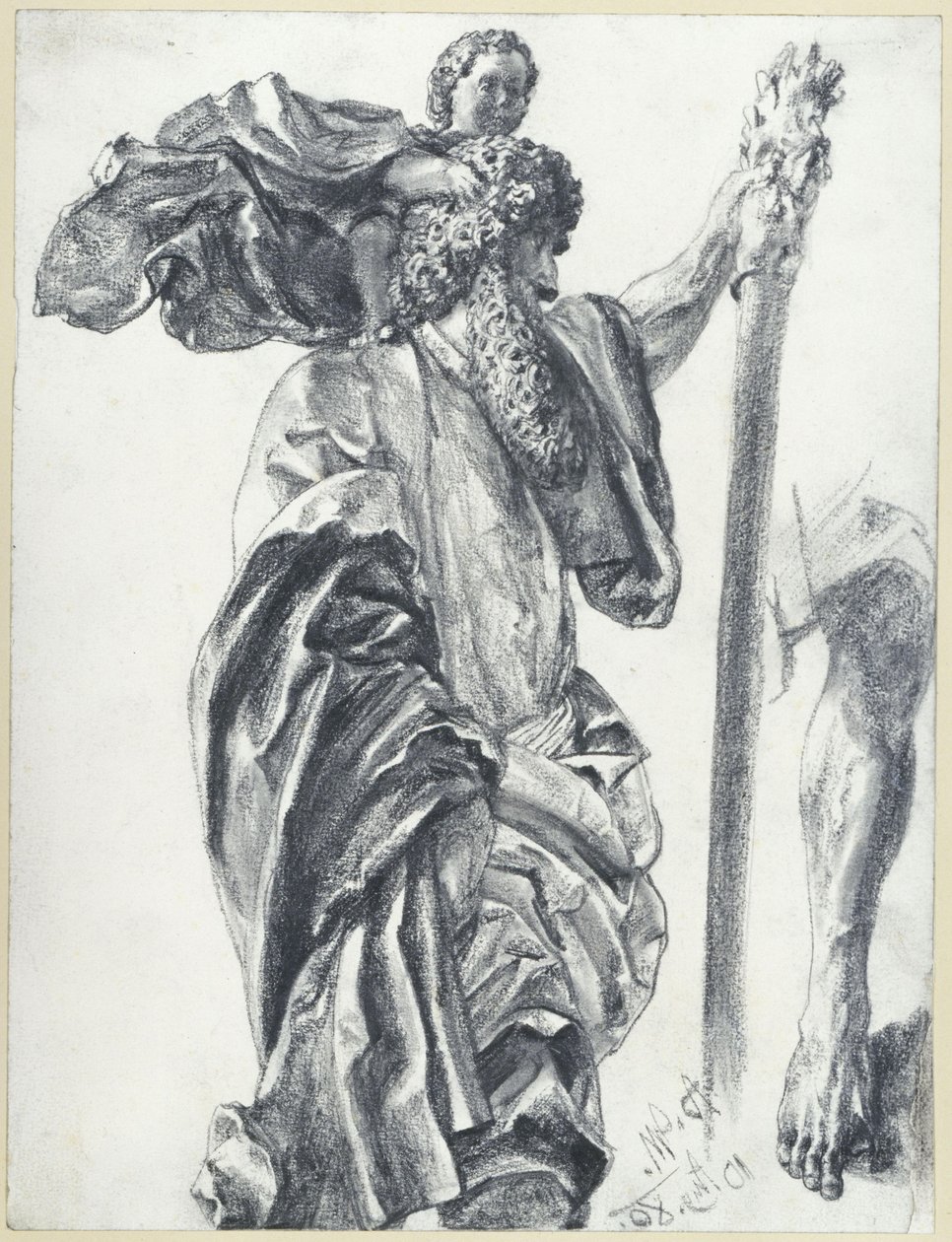 Christophorus by the Freiberg Apostle Master in Dresden by Adolph Menzel