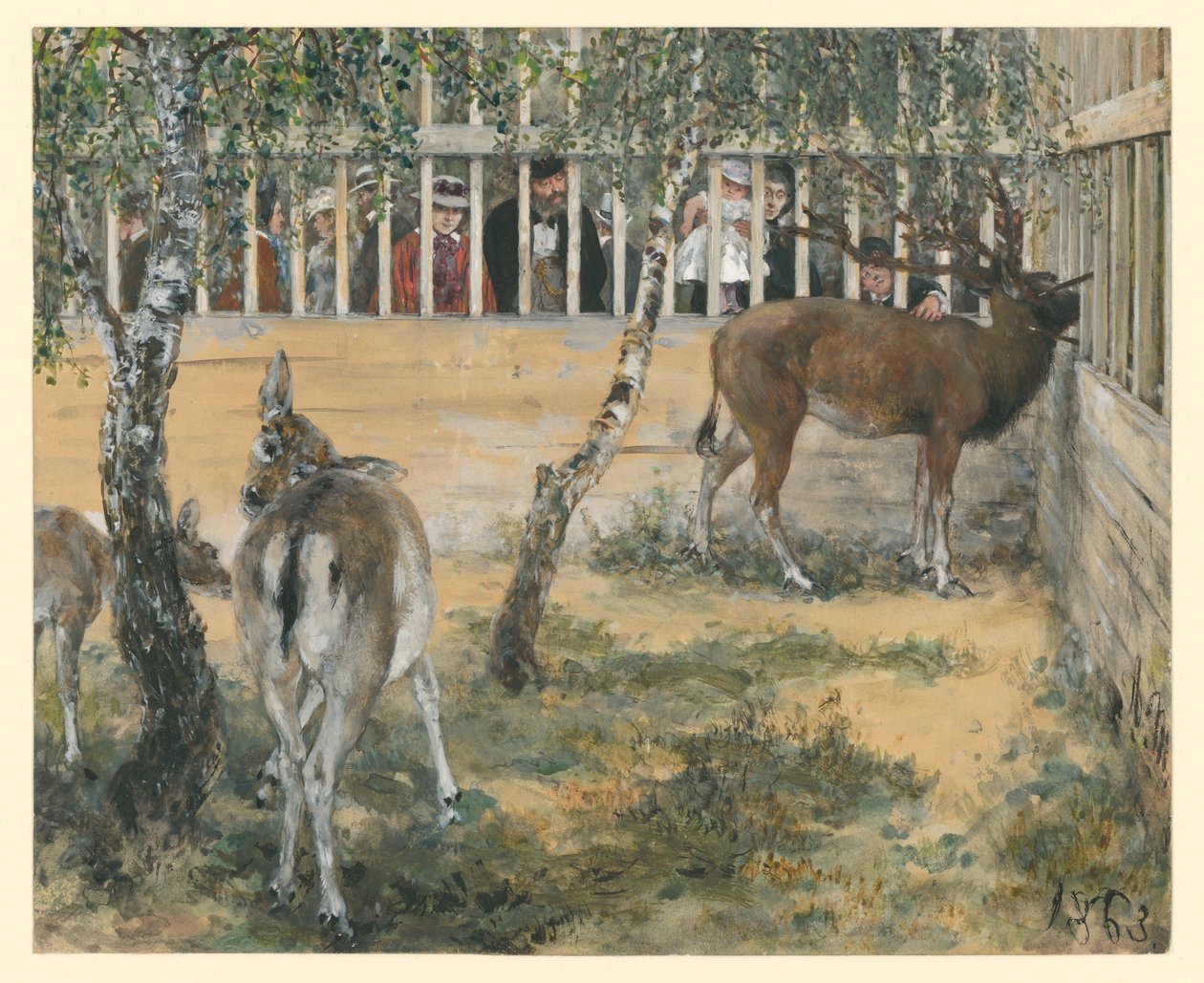Fallow Deer in the Enclosure. From the "Children