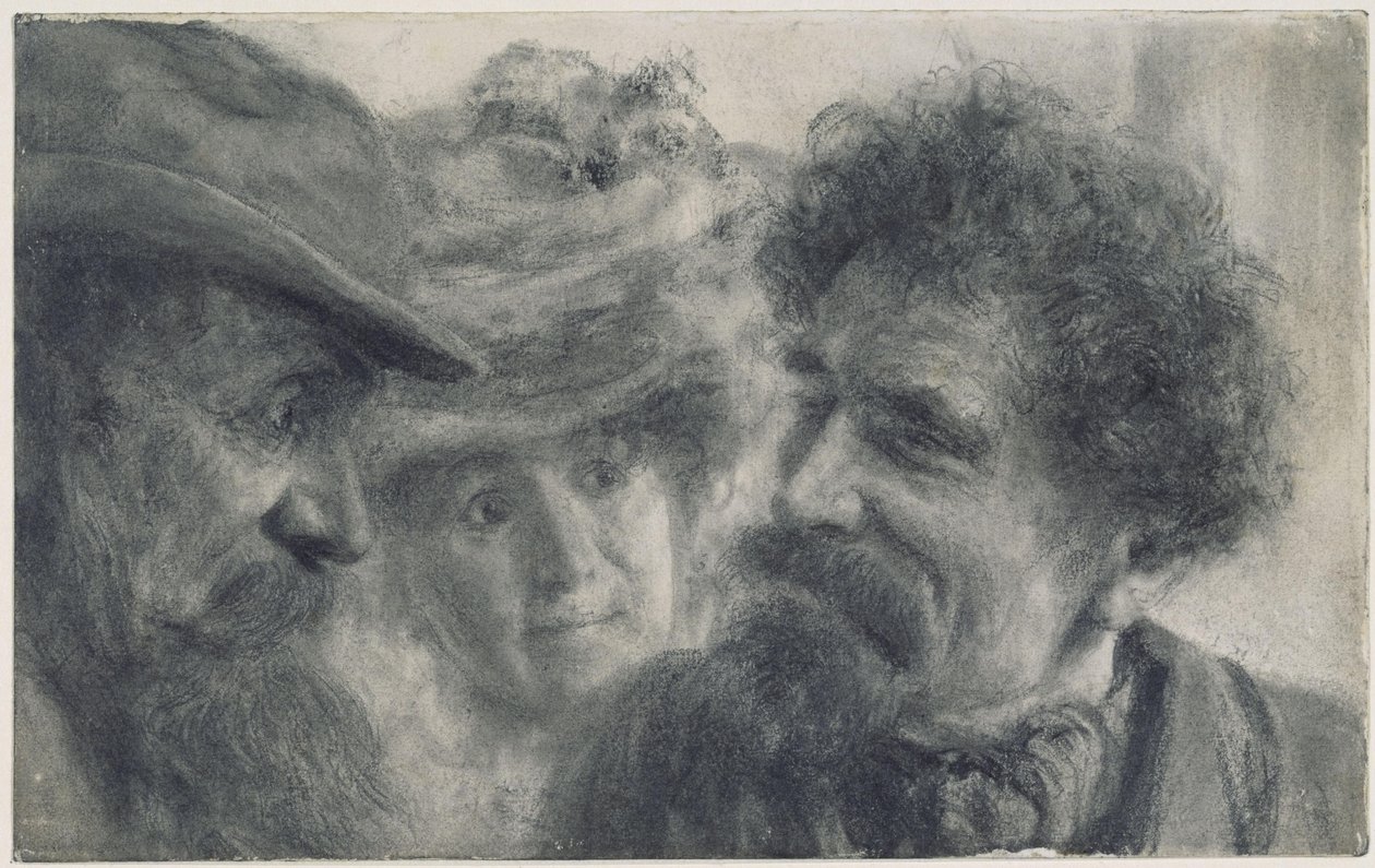 Three Heads by Adolph Menzel