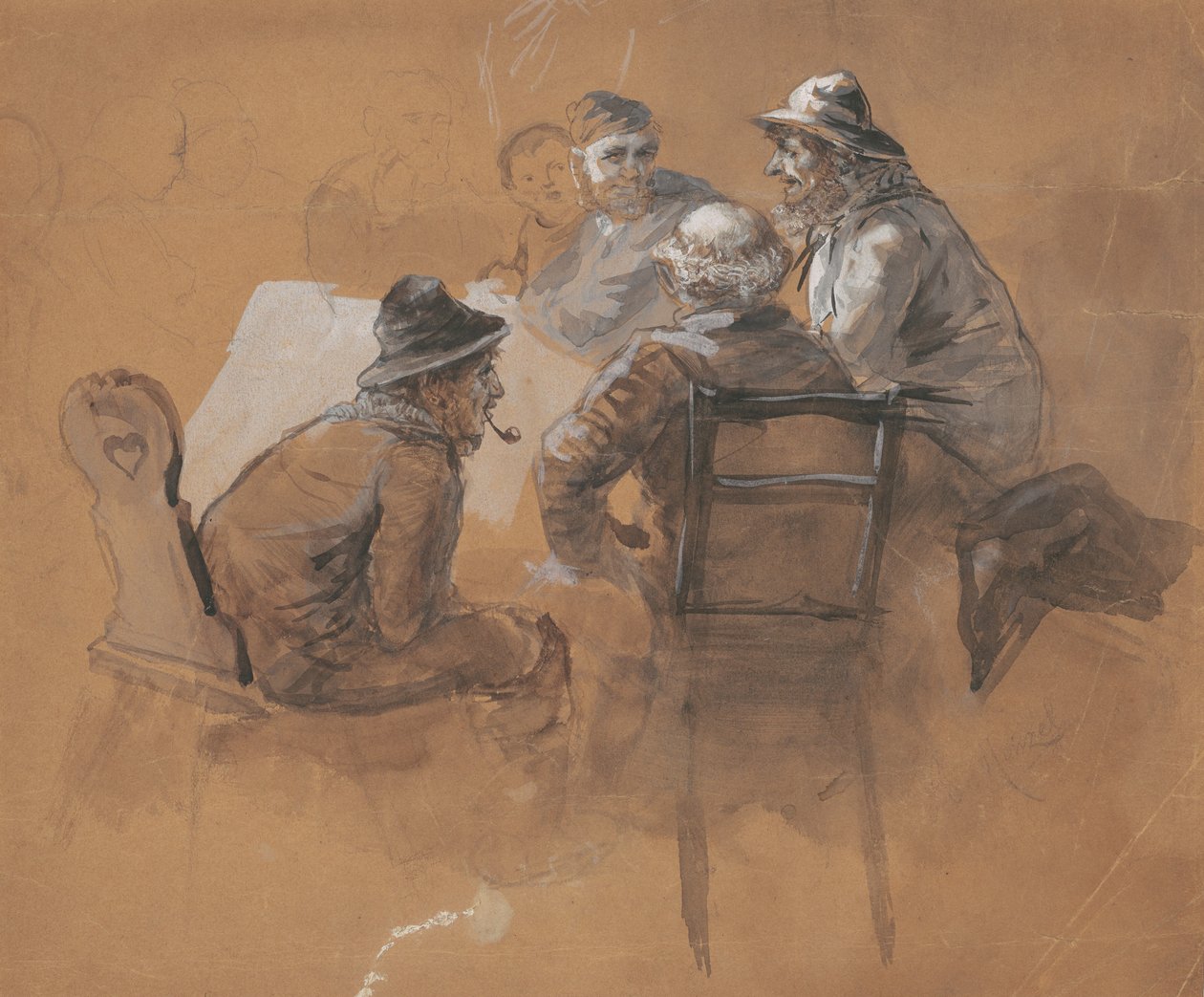 Fishermen by Adolph Menzel