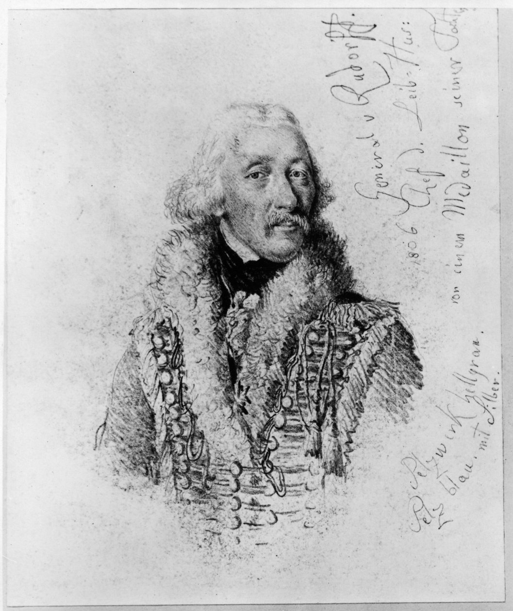 General von Rudorff, Chief of the Life Hussars, with Notes by Adolph Menzel