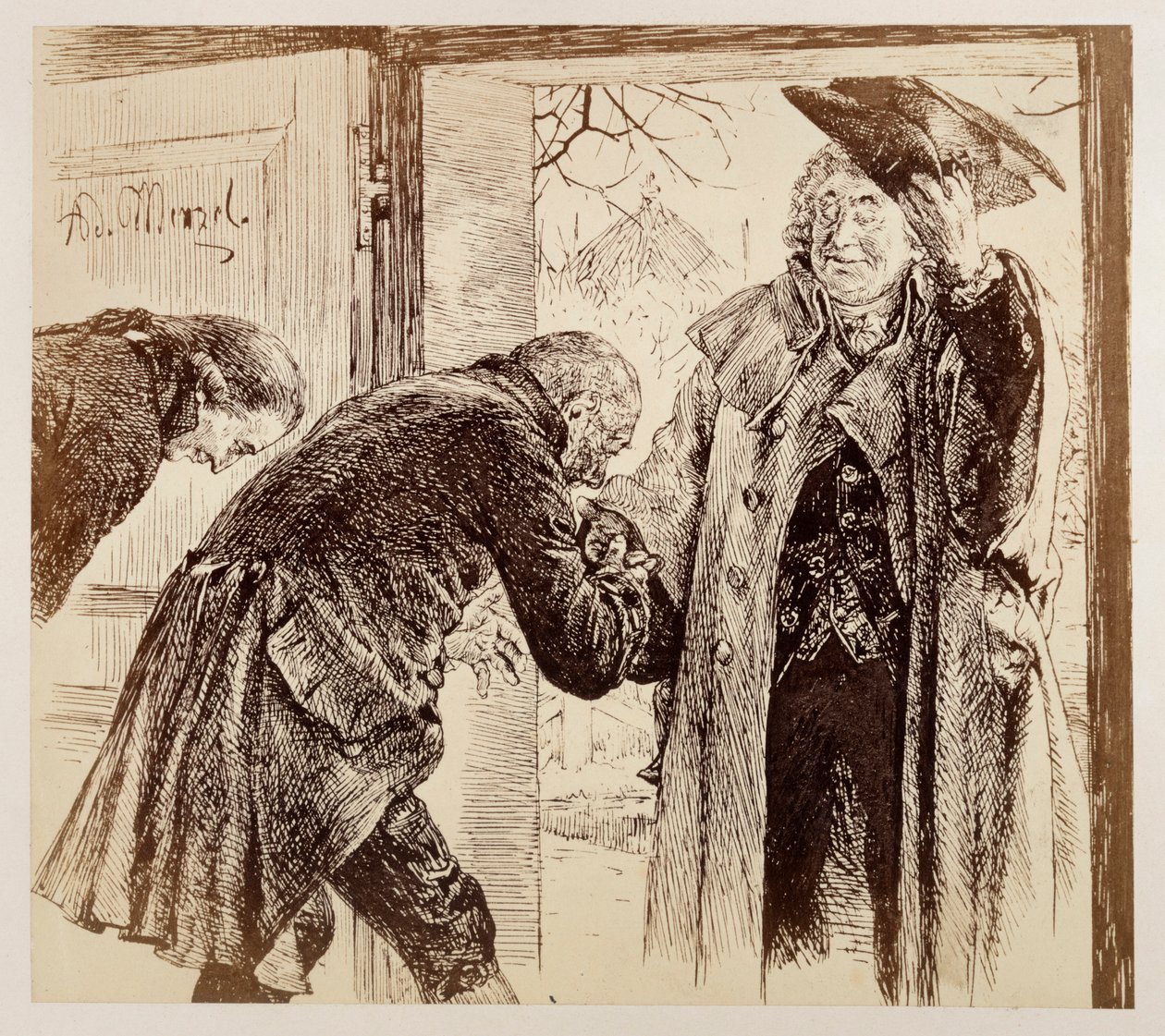 Judge Walter Enters, Politely Lifting His Hat, Greeted Submissively by Adam and Light, from Heinrich von Kleist