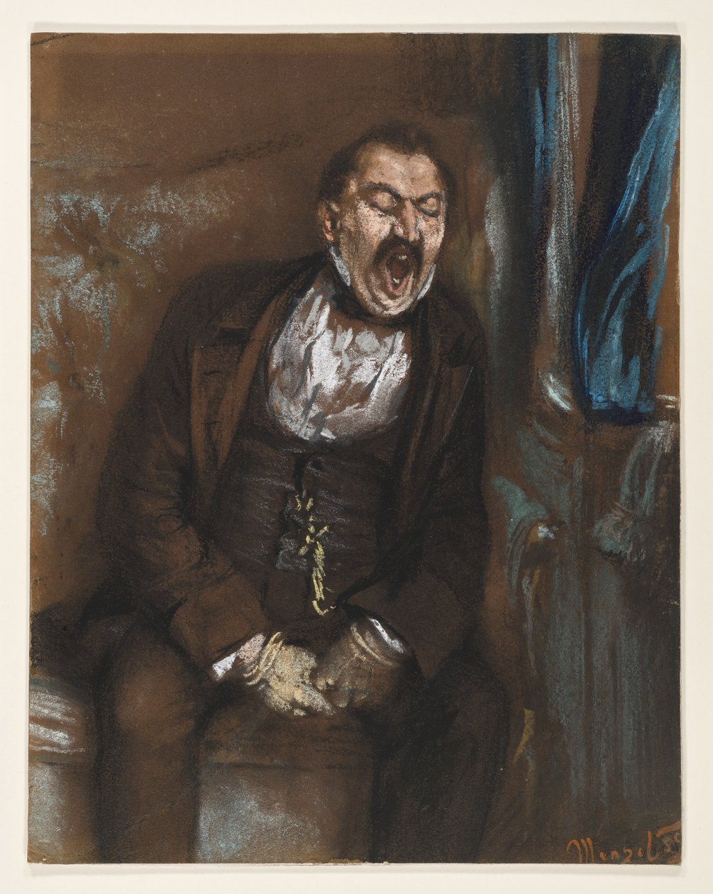 Man in the Coupe by Adolph Menzel