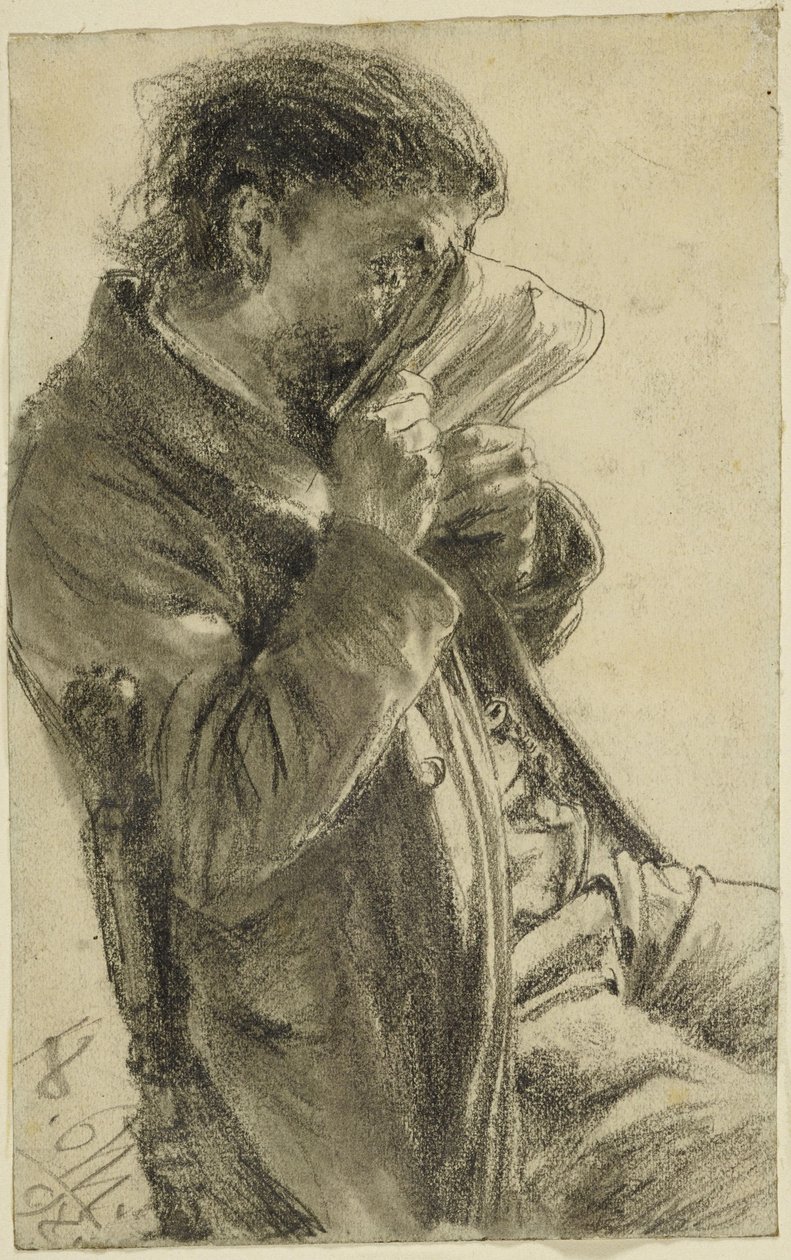 Reading Man by Adolph Menzel