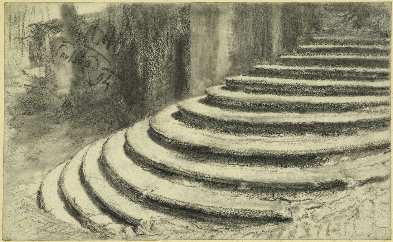 Portal Stairs of the Maria Magdalene Church in Karlsbad by Adolph Menzel