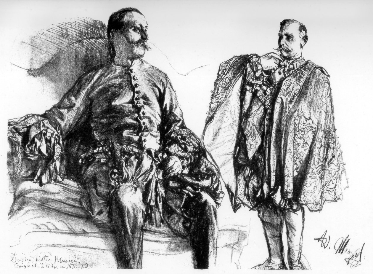 Studies of Old Dresses on Living Models, c1880-1882 by Adolph Menzel