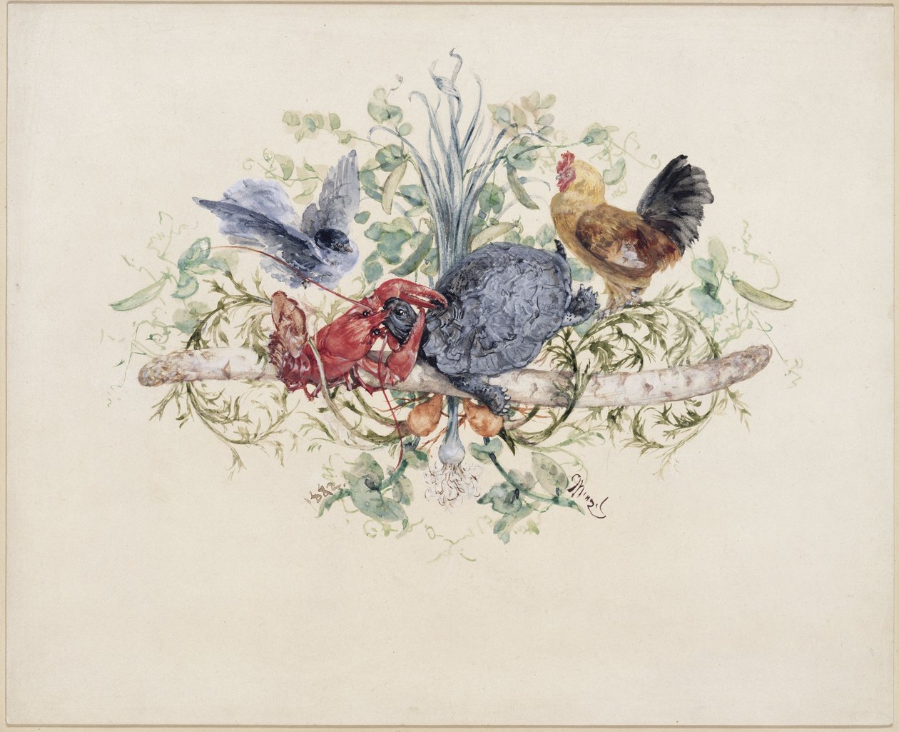 Tableware: Base of the Soup Tureen by Adolph Menzel
