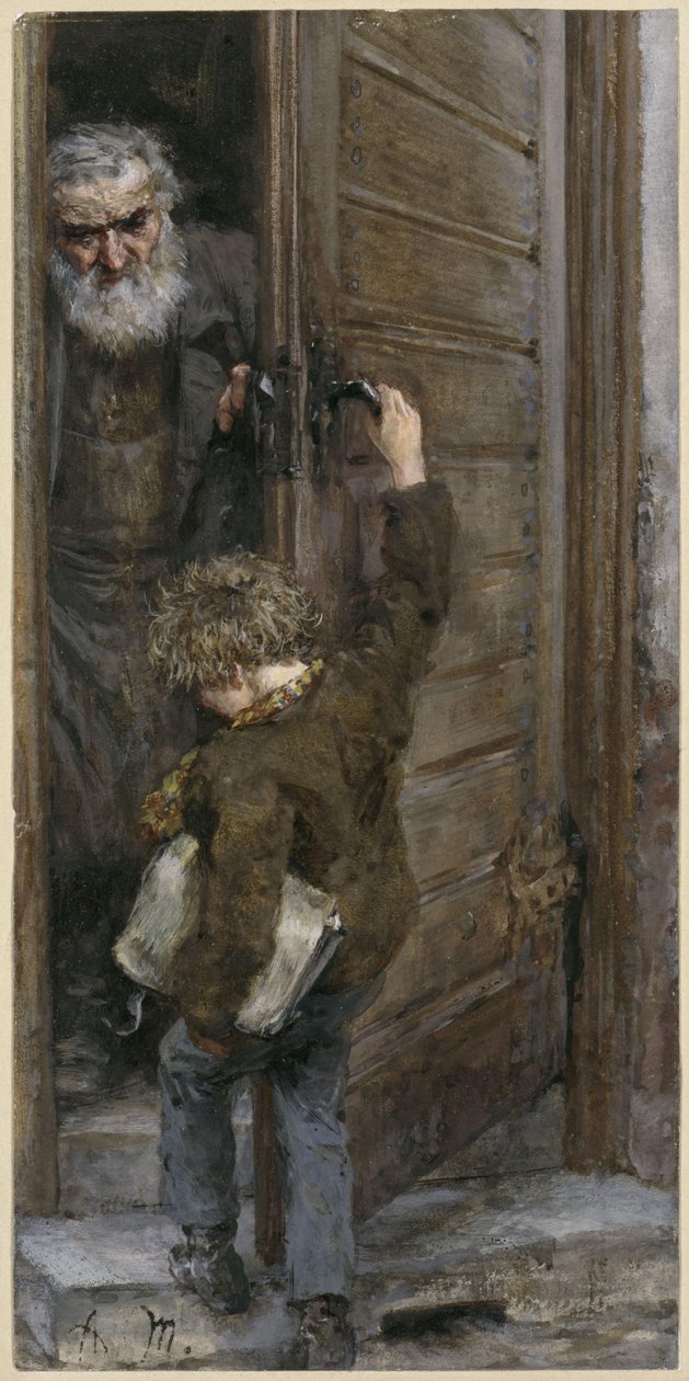 Father and Son at the Door. From the "Children