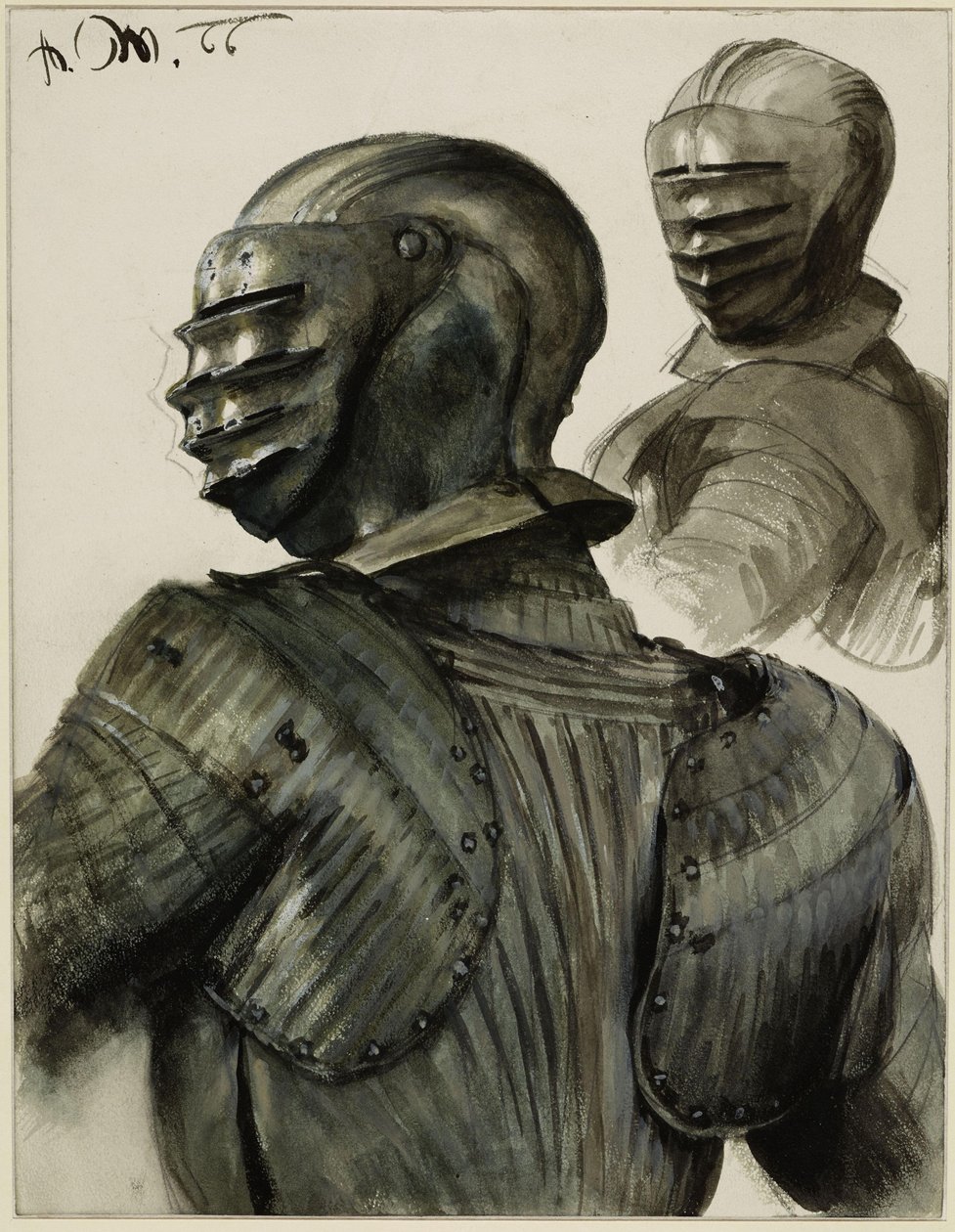 Two Suits of Armour by Adolph Menzel