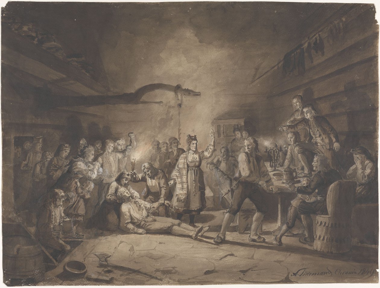 After the Duel by Adolph Tidemand