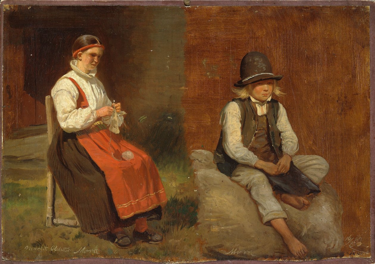 Figure Studies from Mora in Sweden by Adolph Tidemand
