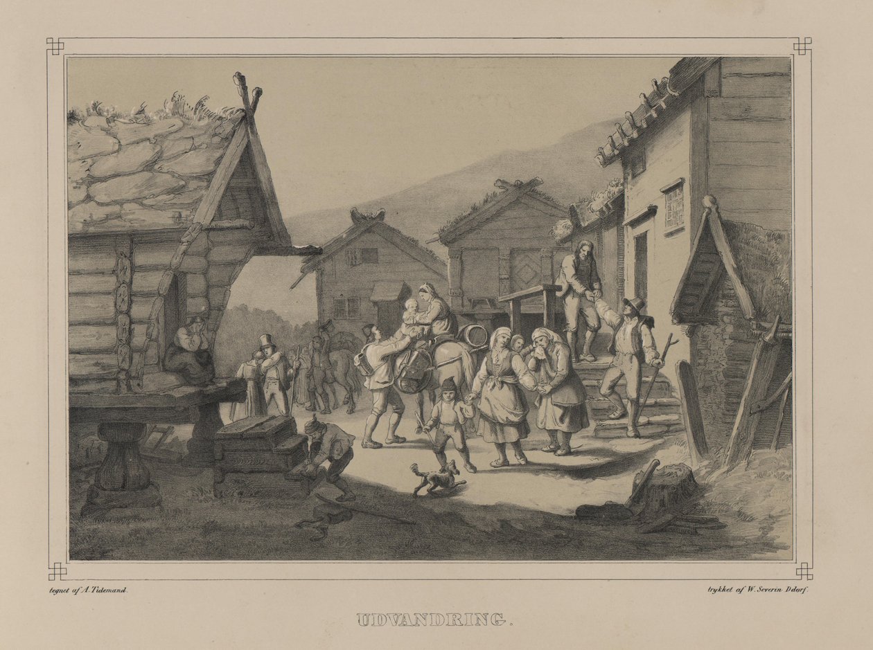 Illustration from the book Norway Represented in Drawings by Asbjørnsen, P.Chr. and published by Chr. Tønsberg (1848) by Adolph Tidemand