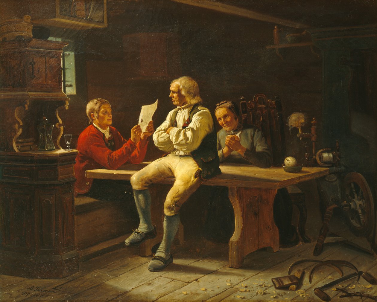 Letter from America by Adolph Tidemand