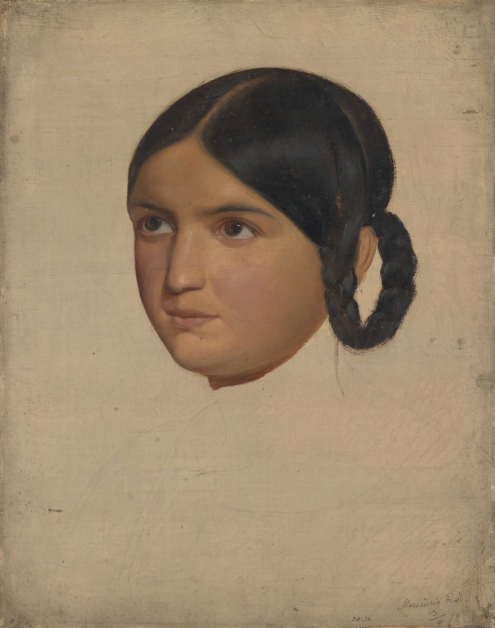 Portrait Study of Mariuccia by Adolph Tidemand