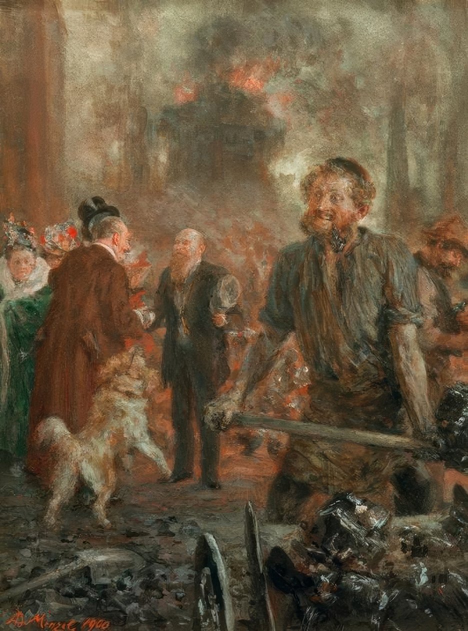 Visit to the Iron Rolling Mill by Adolph Menzel