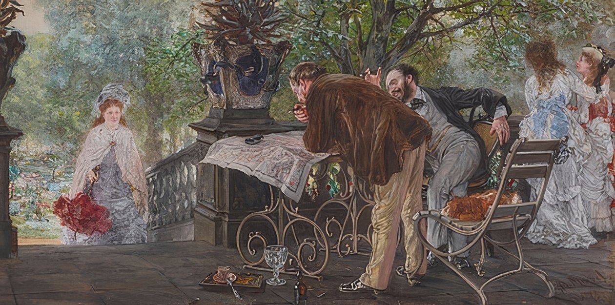 Travel Plans. 1875 by Adolph Menzel
