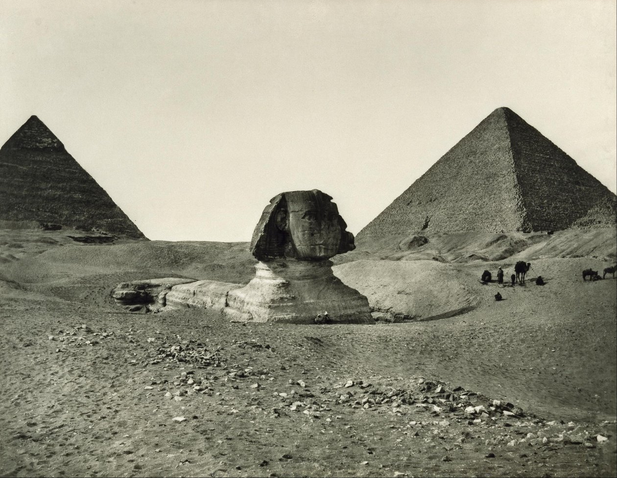 The Sphinx and the Pyramids by Adolphe Braun