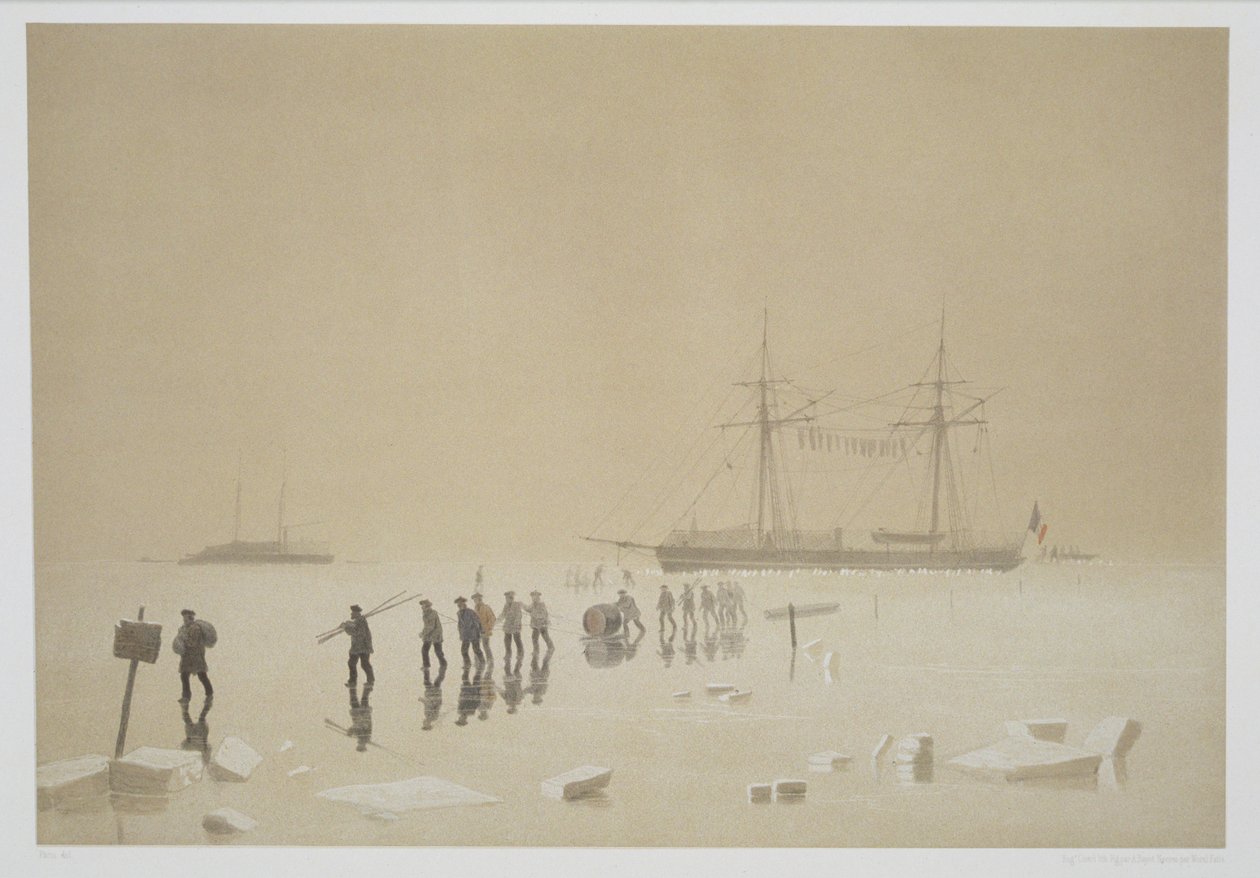 Moving supplies across the ice, from 