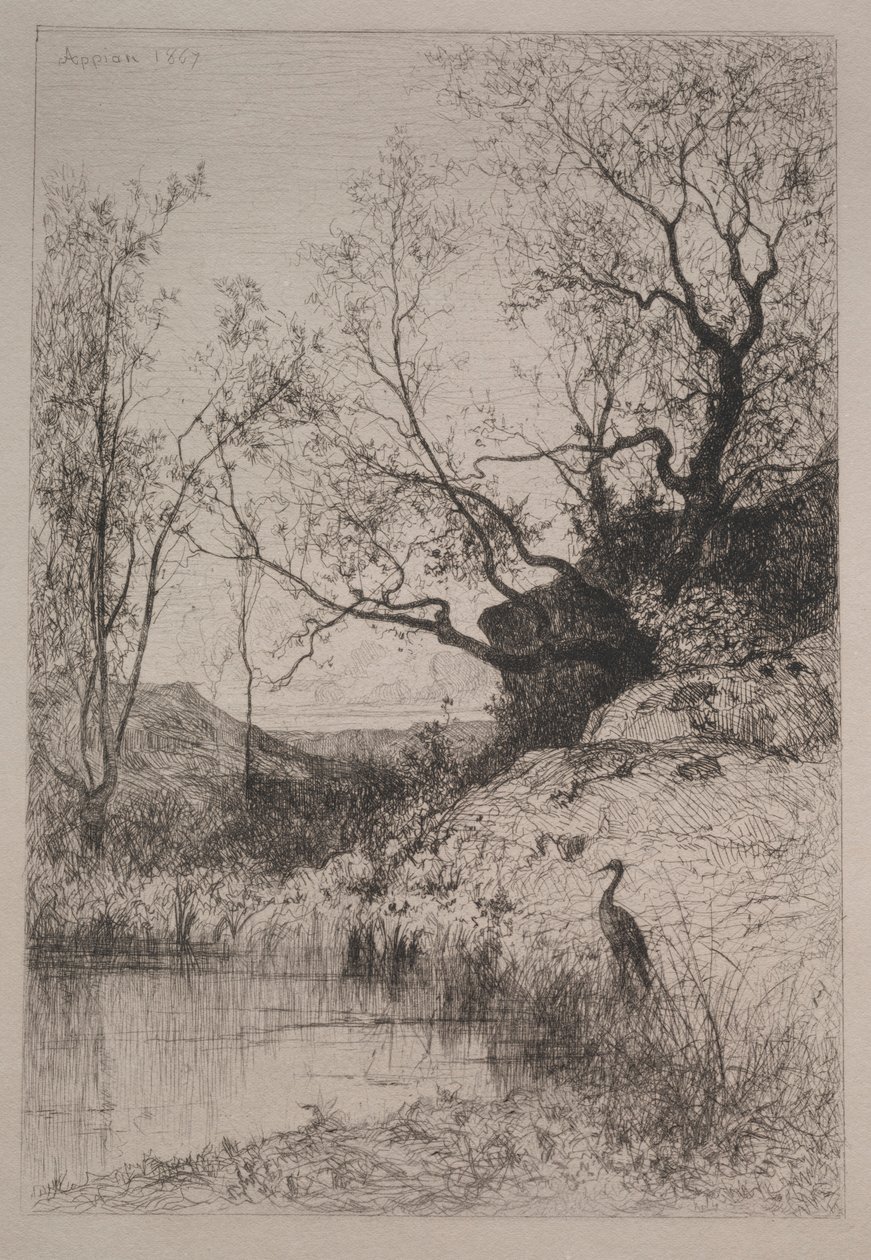 A Pond by Adolphe Appian